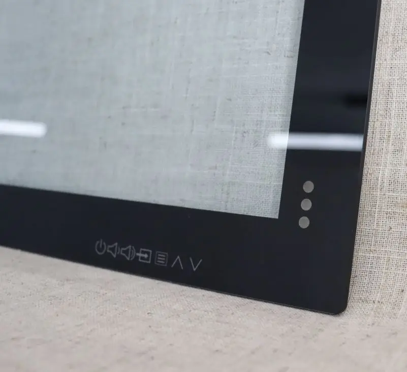 China manufacturer supply LED LCD TV screen protector tempered AG glass with CNC grinding edge