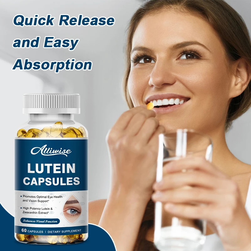 Alliwise OEM 120pcs Lutein Softgel Capsules Zeaxanthin Healthy Vision Capsule Eye Care Supplements
