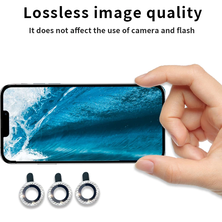 Eagle Eye Diamond Metal Aluminium Lens Cover Luxury Glitter Camera Lens screen Protector For iPhone 14 Pro Max 13 12 11 PRO MINI