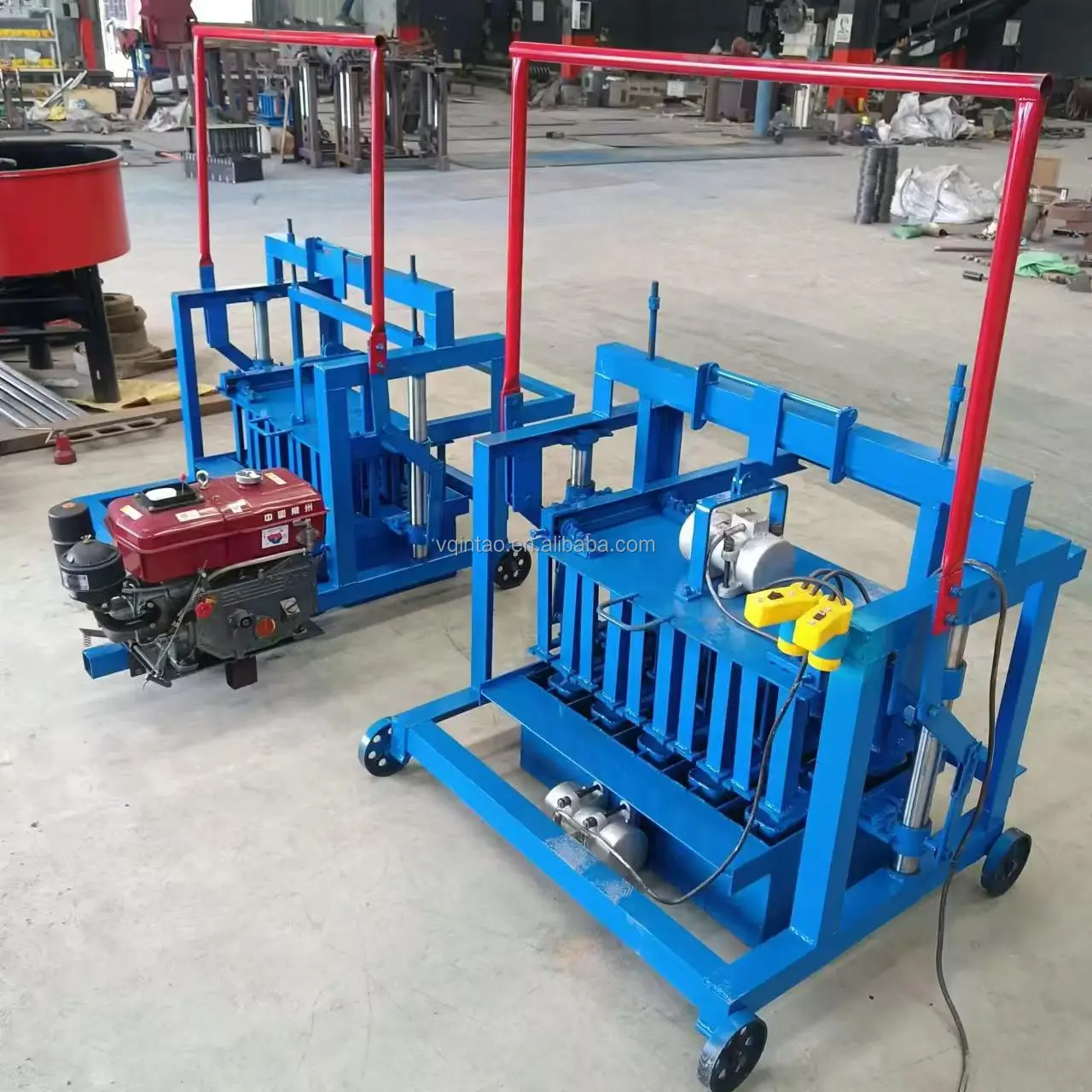 4-45 Small Manual Concrete Cement Block Brick Making Machine for sale in Uganda