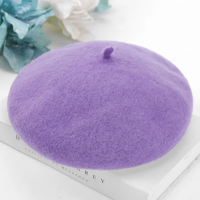 2024 New design Winter Ladies Beret Hats Warm Soft Women Beret Hat Wholesale Bulk Beret Hat For Women