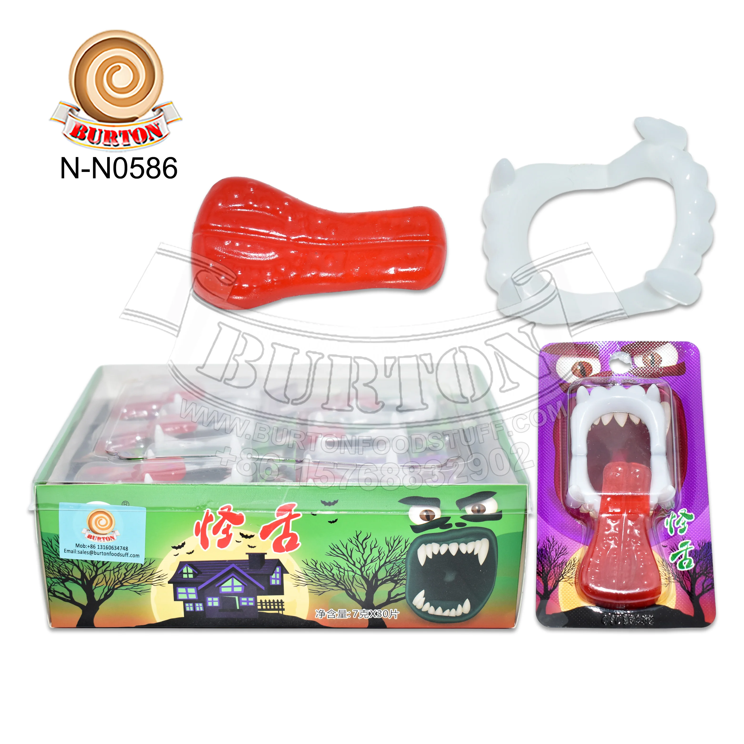 New product halal sweet and refreshing fruity flavor cute mini tongue shape gummy soft candy