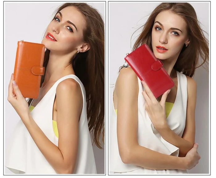 Guangzhou factory hot sale fashion long design wristlet ladies clutch purse women wallet
