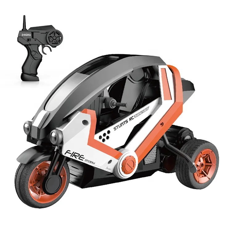 Новые продукты радиоприемник 1:8 2 4 г 3 колеса пульт дистанционного управления маленький автомобиль со светодиодными лампами для детей трюк мотоцикл игрушки на радиоуправлении