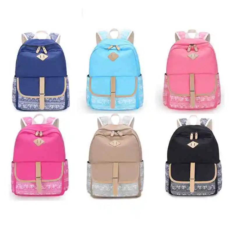 Hot sale back pack girl school bag canvas backpack travel satchel simple backpacks wholesale cheap backbag for women