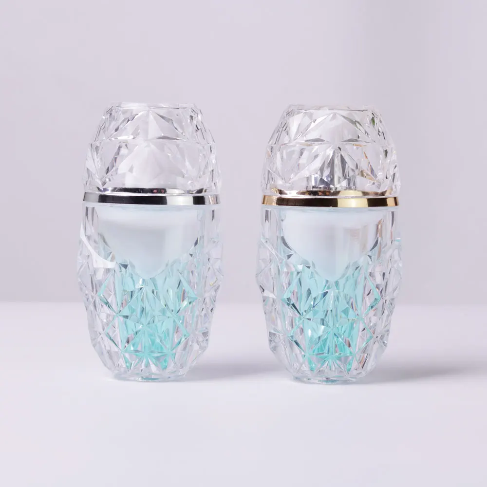 Light Luxury Blue 60ml Pump Head Lotion Bottle Empty Plastic Packaging Clear Body Lotion Skincare Bottle Cosmetics Packaging