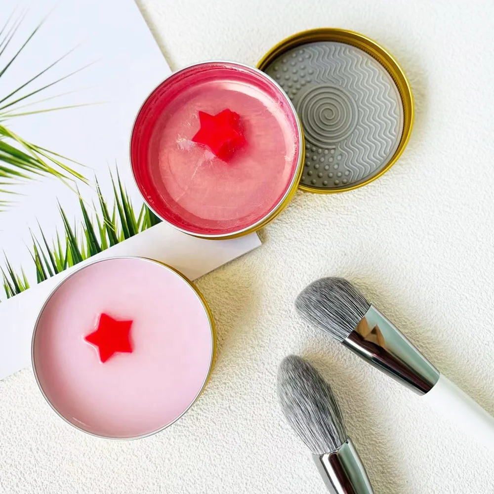 Many Different Scents Cleaning Soap For Cosmetics Brushes Solid Soap Cleanser With Makeup Brush Silicone Mat Brush Soap Balm