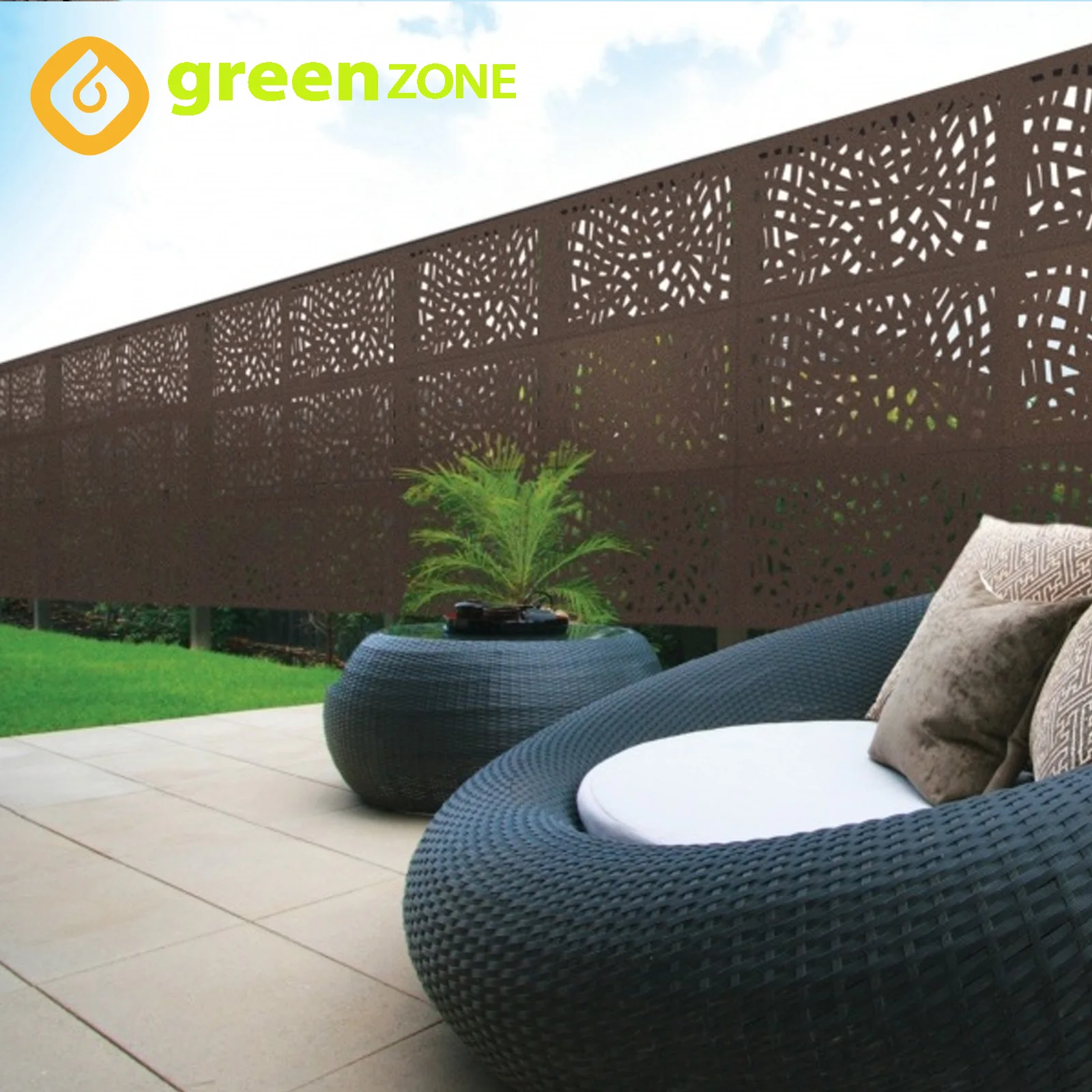 Outdoor Garden Apartment Small WPC Plastic Balcony Fence