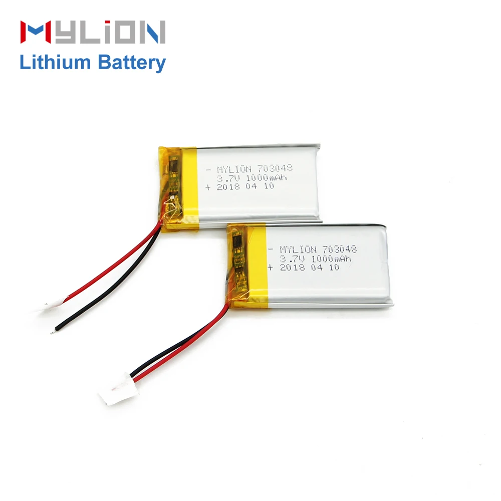 Индивидуальные литиевые полимерные батареи Mylion 3.7V1000mAh перезаряжаемые 3 7 вольт