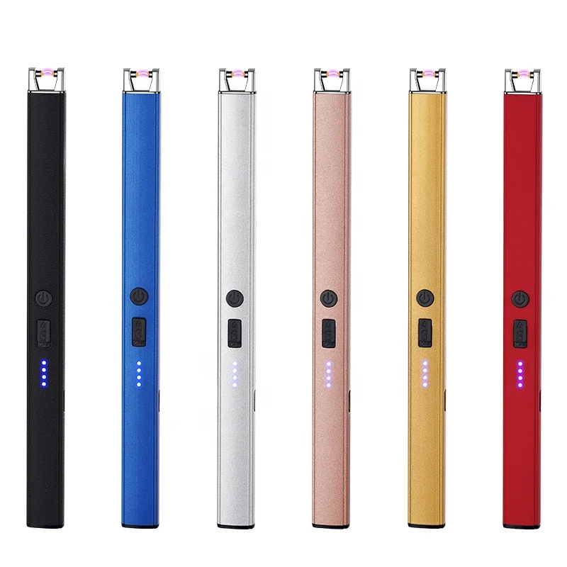 2024 Rechargeable Electric Lighter USB Candle Lighter Camping Lighter Plasma Arc with Safety Switch or Cooking BBQ Fireworks