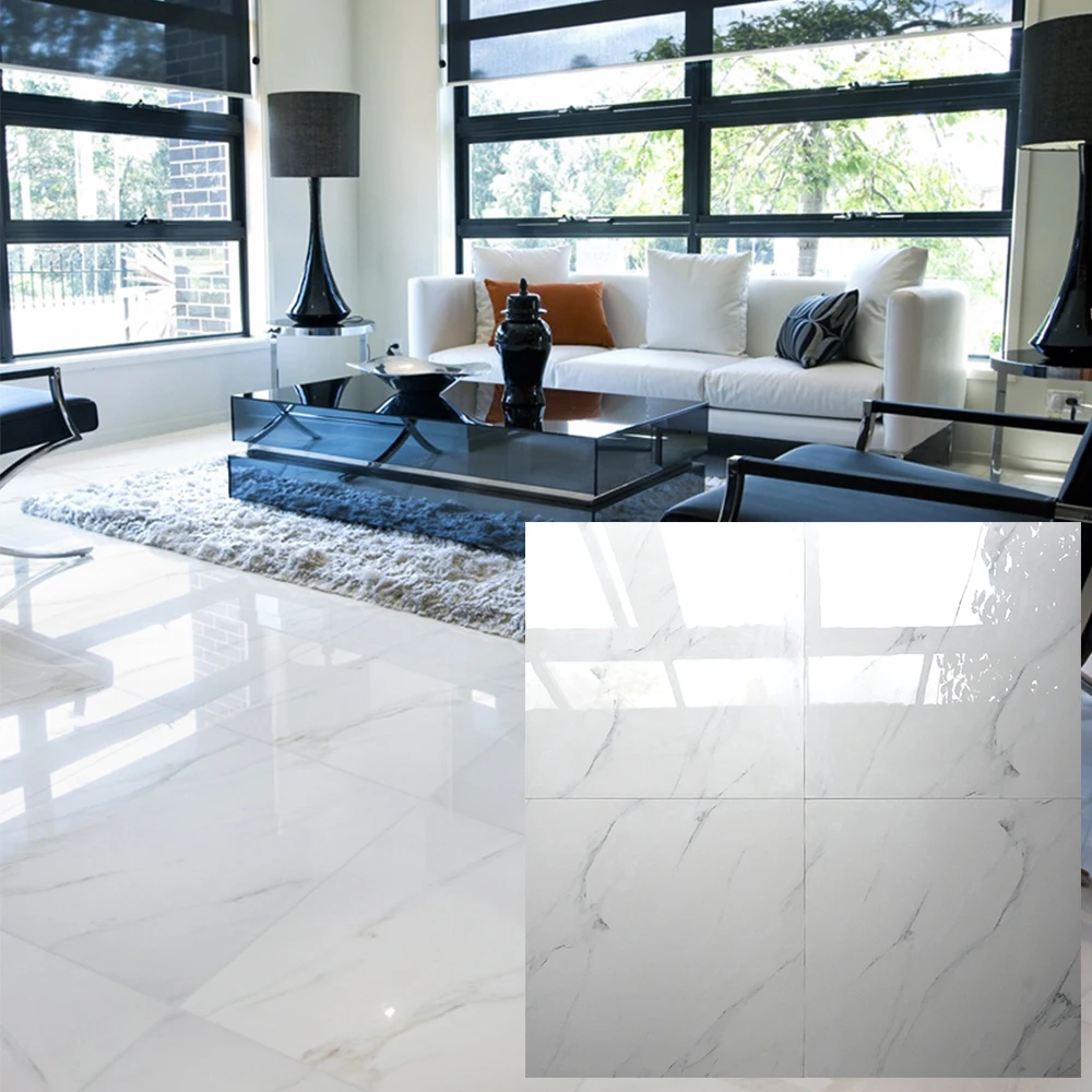 Cheapest Hot Sale glossy marble porcelain 60cm By 60cm polished tiles live room floor ceramic tiles in foshan