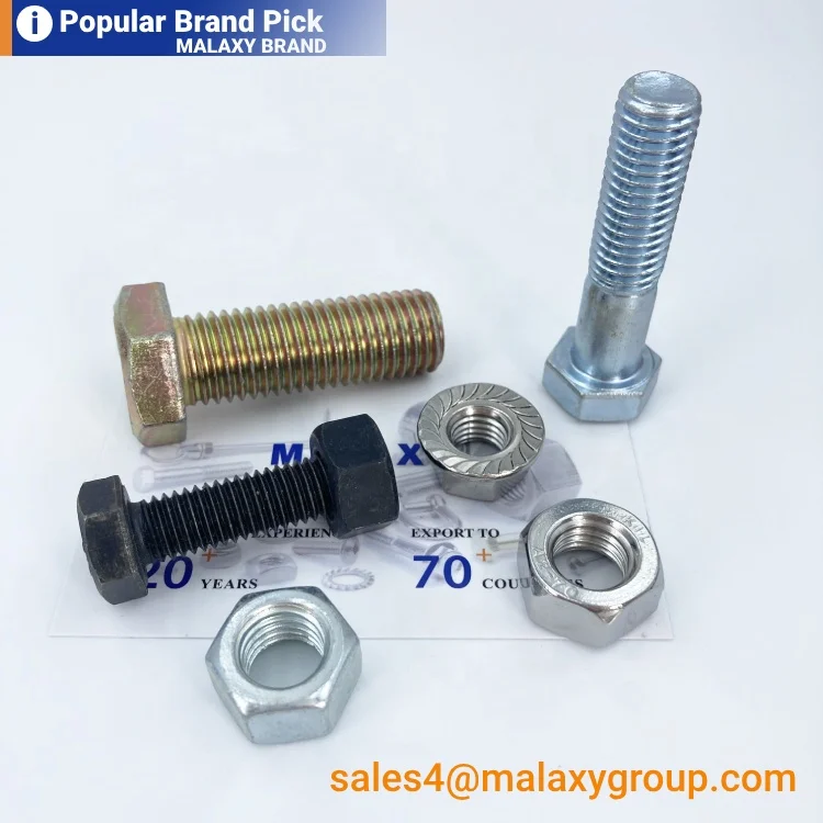 MALAXY Stainless Steel A2 Fully Threaded Hexagon Screw Din933 Bolt With Hexagon Head Din933 Bolt