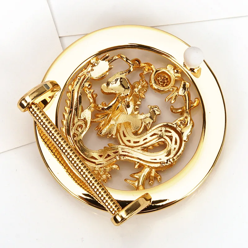 Male Classical Metal Belt Buckles Dragon Shaped Business Stainless Steel Luxury Belt Buckle