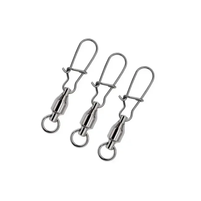 Stainless Steel Strong Ball bearing Swivel Fishing Swivel Snap Fishing Accessories