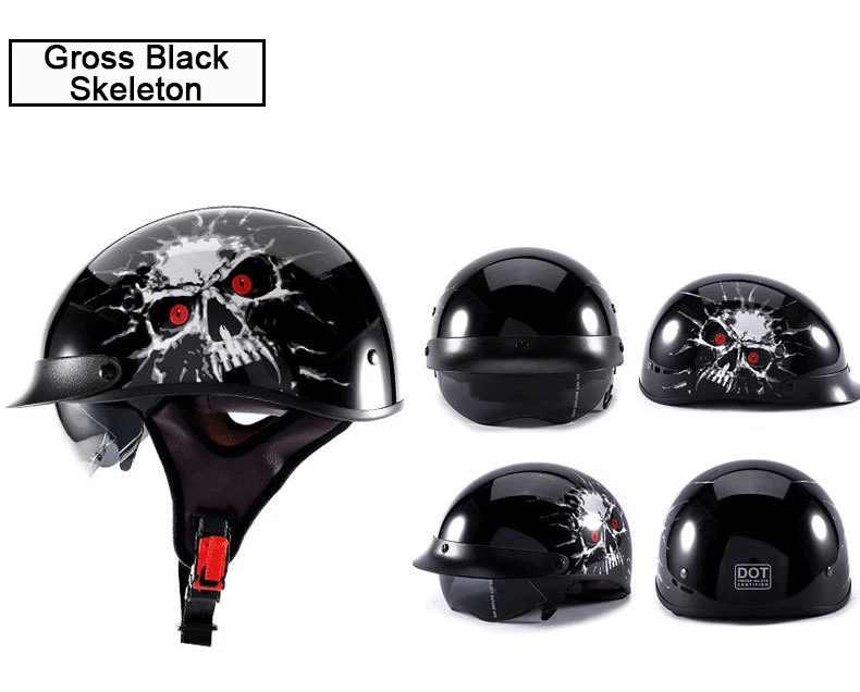 German classic half face motocross helmet WWII retro helmet Vintage ABS motorcycle helmet