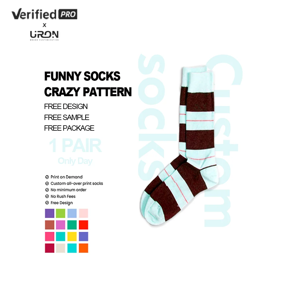 High Quality Crazy Happy Funny Socks Stripe Dress Socks For Woman Custom Logo Crazy Socks