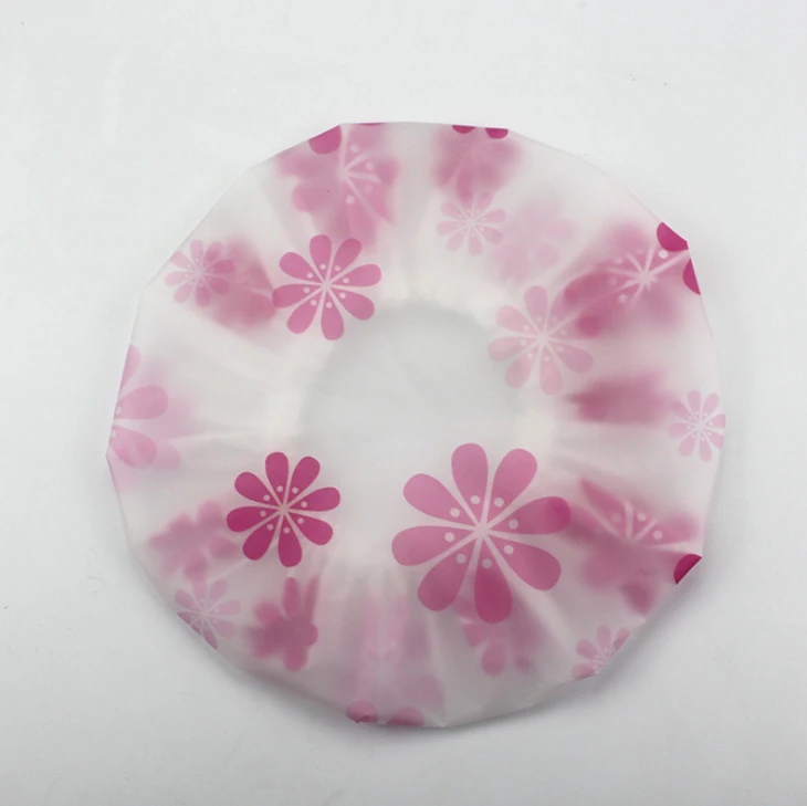 Oil-proof Waterproof PEVA Bath Cap Reusable Waterproof thickened disposable Shower Cap