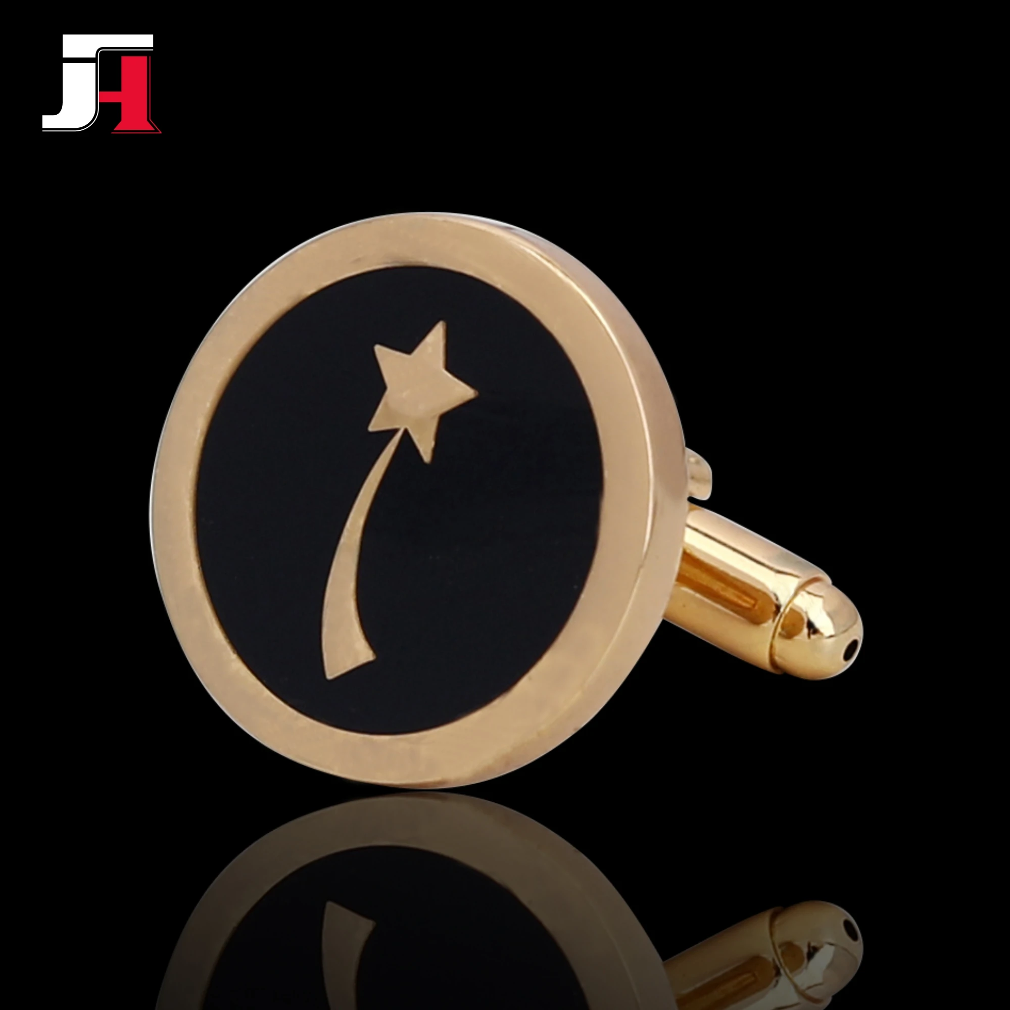 Manufacturer Custom own design logo metal cufflinks gold plated men cuff links for sale