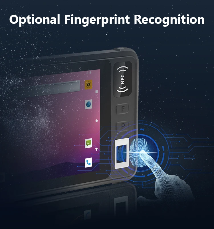 8inch Sunlight Readable IP67 Waterproof Handheld Rugged Android Tablet with 2D Barocde Fingerprint NFC