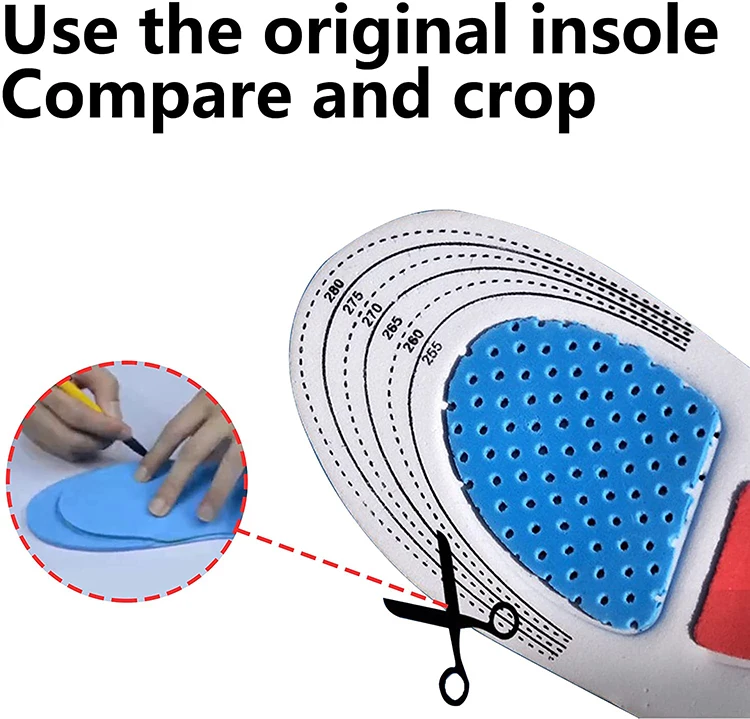 Silicone GEL Insoles Orthotic Arch Support Sport breathable honeycomb insole