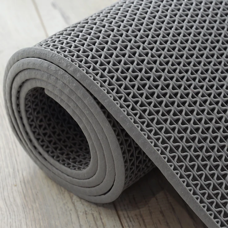 100% PVC S Mat Bathroom Anti-Slip Foot Mat in Roll  For Swimming pool Bathroom Outdoor