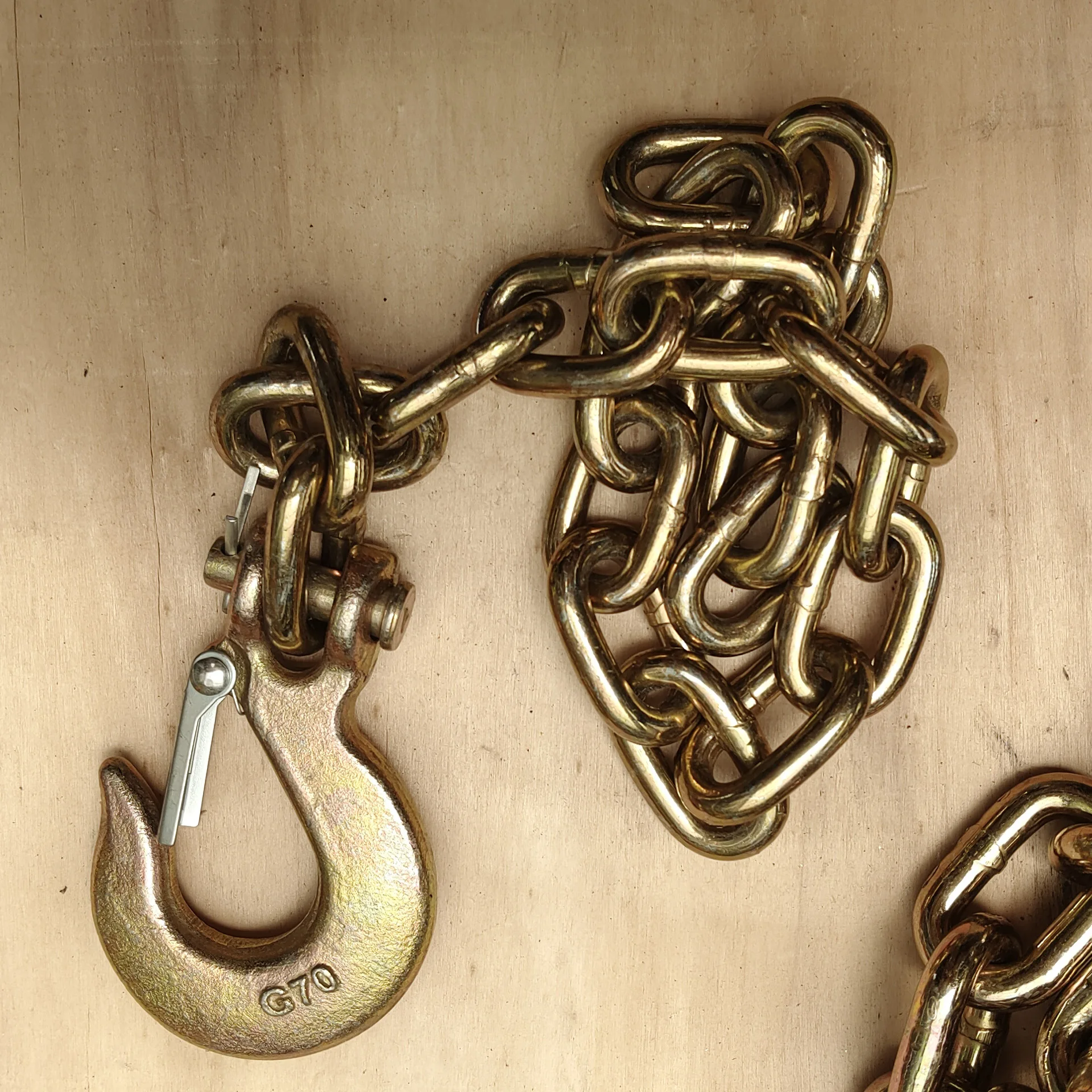 Galvanized G70 Trailer Towing Chain Transport Chain With Grab Hook