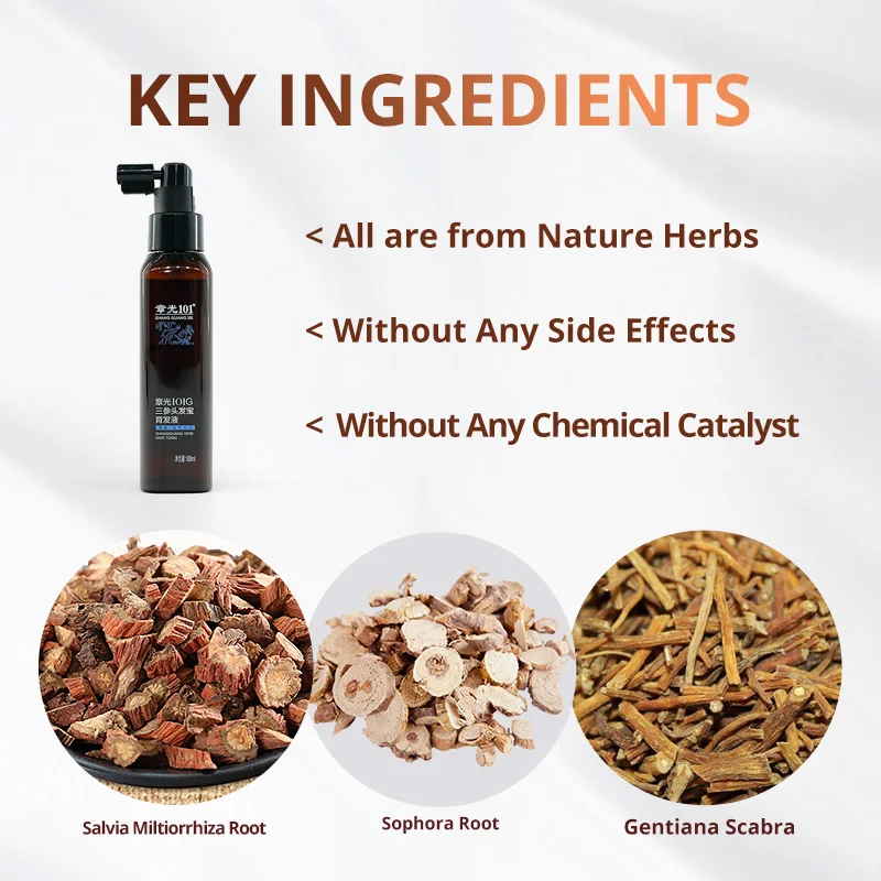 Zhangguang 101G Hair Tonic Serum Oil 100ml Liquid Herbal Formula for Daily Hair Treatment and Loss Prevention