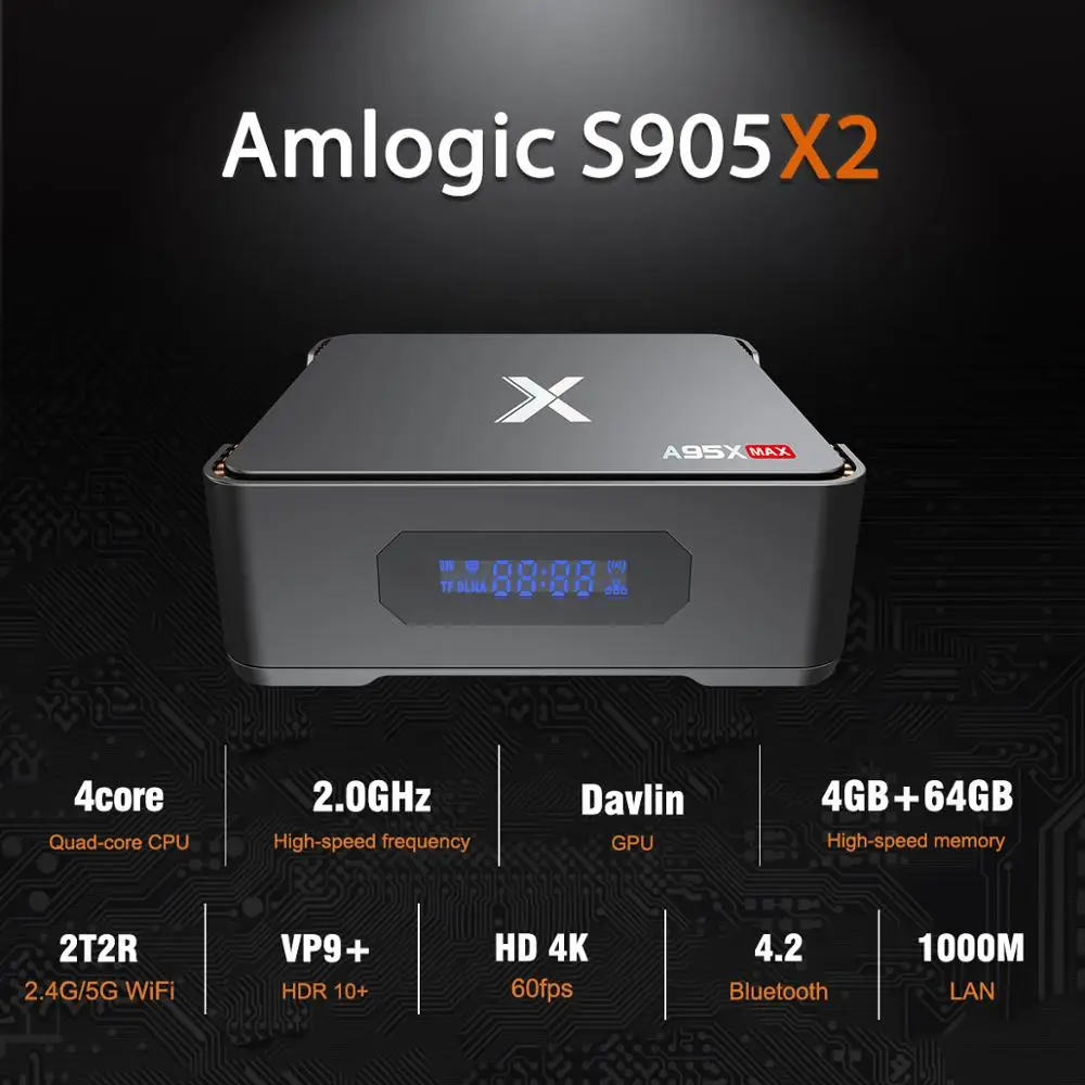  A95X MAX set top box S905X2 4GB/64GB recording can add hard drive Android 8.1 4K HD smart
