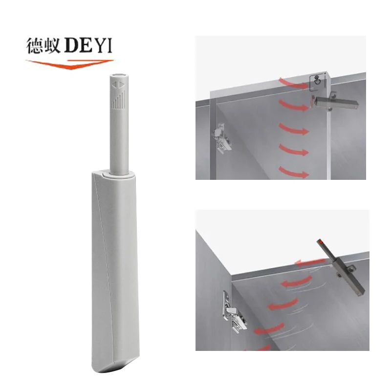 Aluminum alloy cabinet door rebound drawer concealed heavy-duty press device wardrobe door strong magnetic handle back Ejector