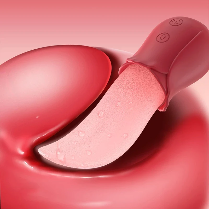 Rose tongue Flower Clitoris Sucking  Dildo Vibrator Tongue Brush Nipple Massager Pussy rose vibrator Sex Toys For Women