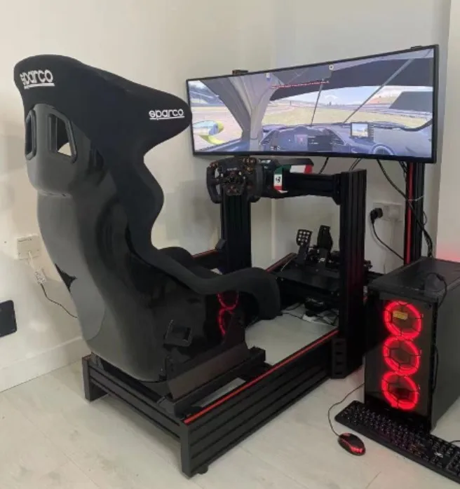 wholesale newly design large stock black color anodized t slot complete sim racing rig supplier from China