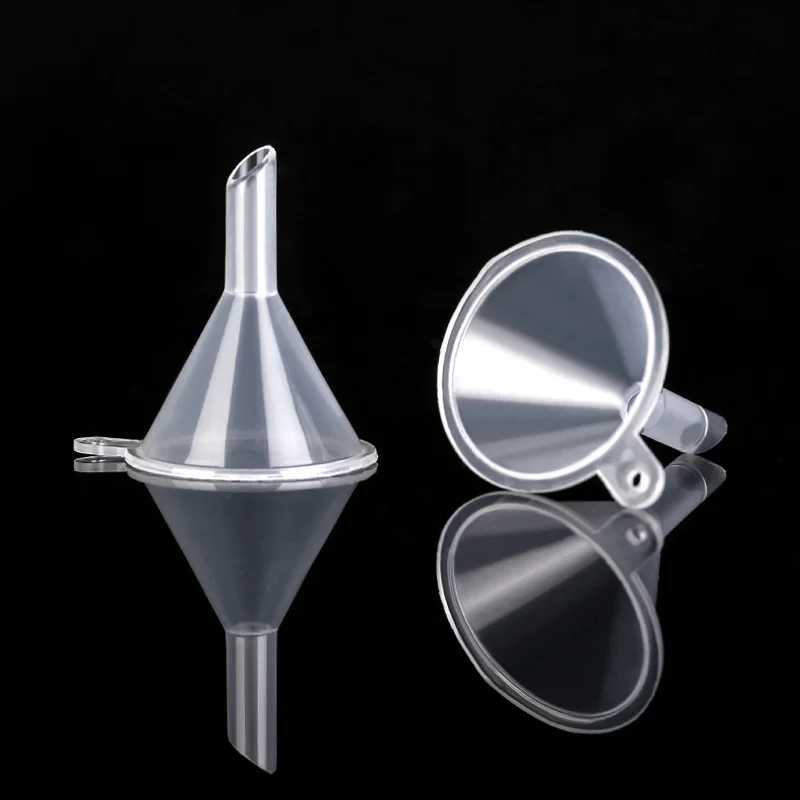 50mm 60mm Mini Transparent Small Plastic PP Clear Laboratory Funnel for Chemical kitchen tools Repacking tool