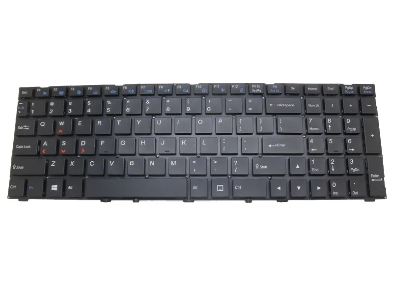 Клавиатура для ноутбука CLEVO N170RD N170RD1 N170RF N170RF1 N170RF1-G N170SC N170SD США с черной рамкой и подсветкой