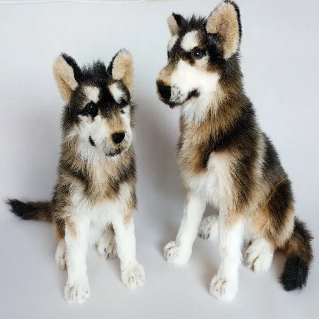 stuffed side-lying labrador dog plush toy  realistic plush dog stuffed animal toy