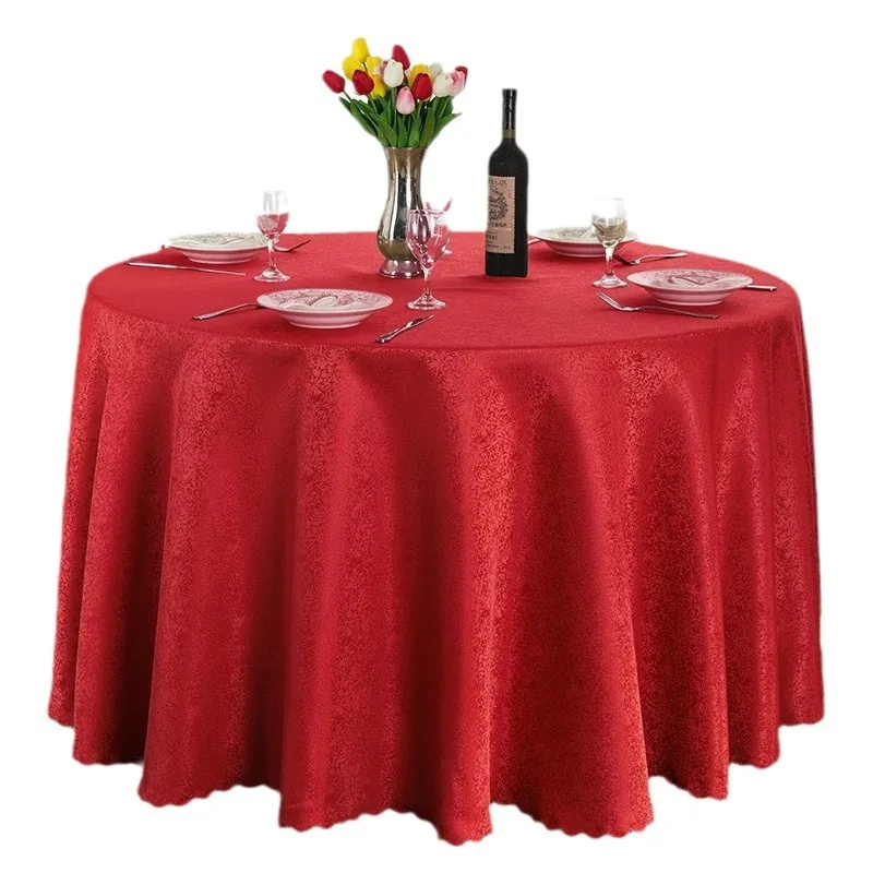 Multi-Color Floral Jacquard Tablecloth 100% Polyester Round Table Cloth Toalhas De Mesa damask round Wave Edged tablecloth cover