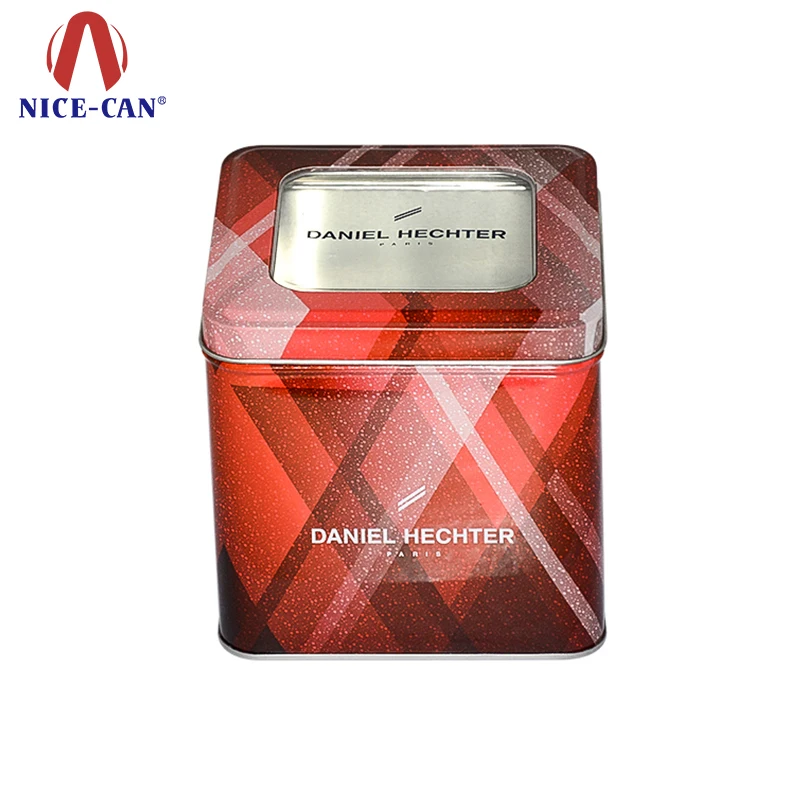 Оригинальный производитель, оптовая продажа, металлическая упаковочная жестяная коробка с окошком, высококачественные подарочные часы, жестяная коробка