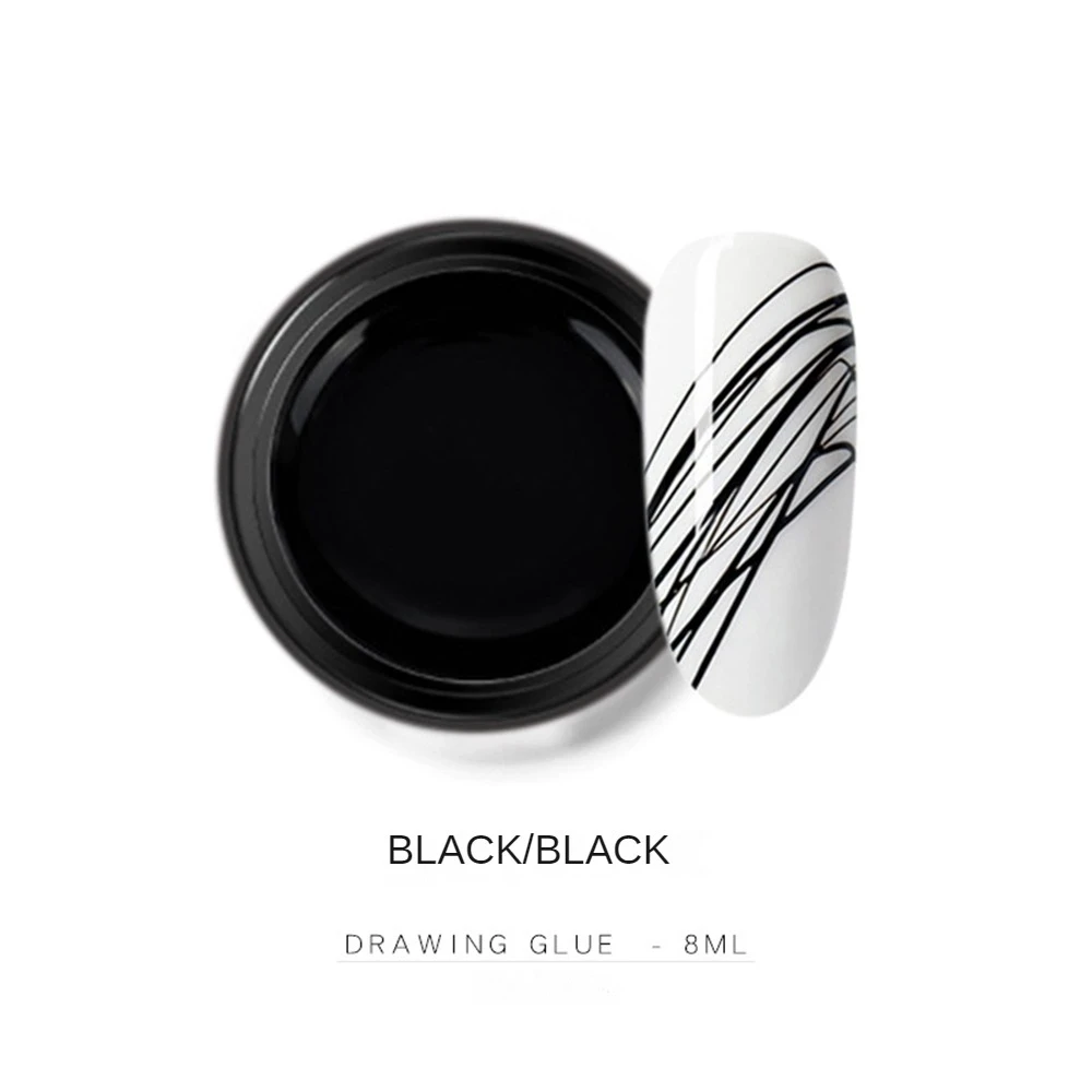 6 Color Spider Wire Gel Nail Polish 5ml Flower Drawing Painting Gel Creative Point To Line Nail Art Gel Polish Varnish Top Coat
