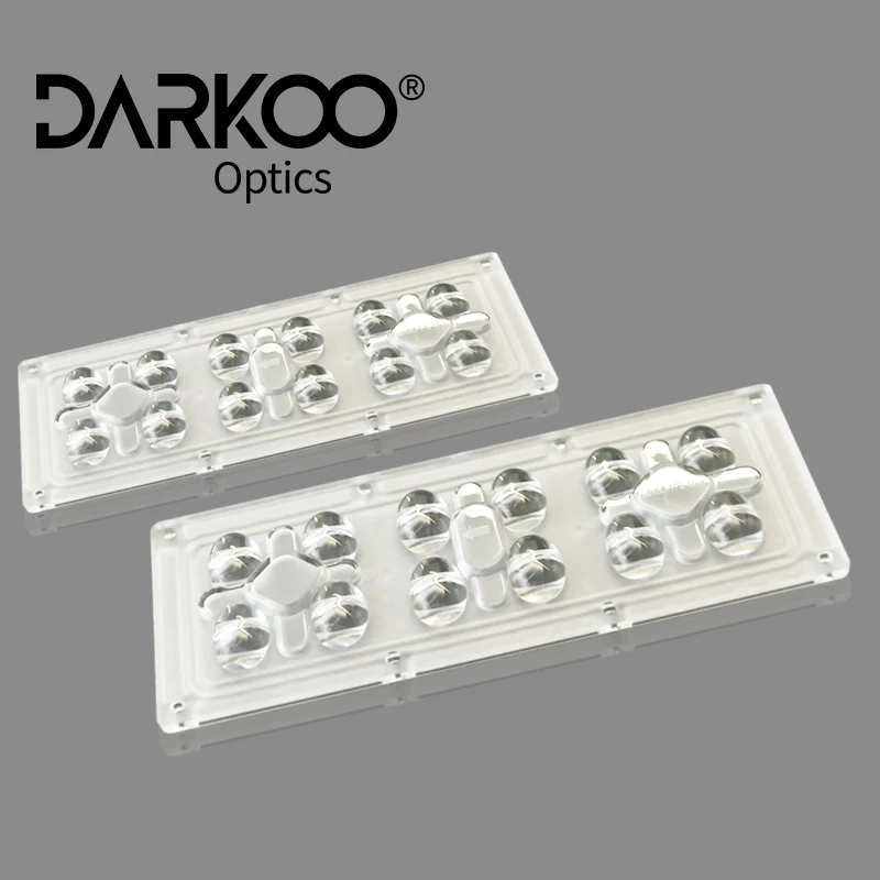 12 Led Pc Pmma Lens5050 25 Degree Lens5050 2X4 Led 50X50Mm Led Street Light Lens 2X2 Lens5050 2X4 Lens Array5050 Back Light Lens