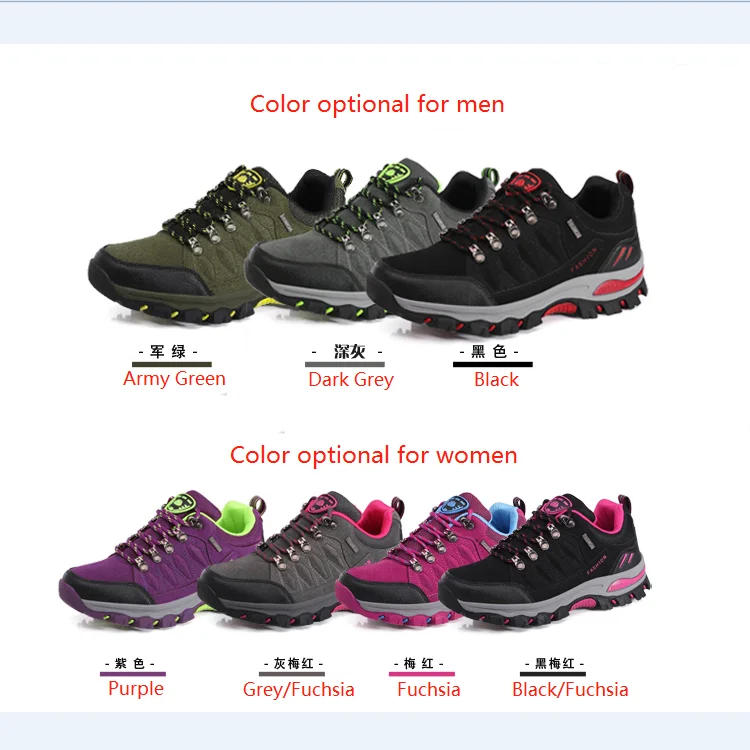 Multicolor optional for couple climbing running hiking shoes for men outdoor