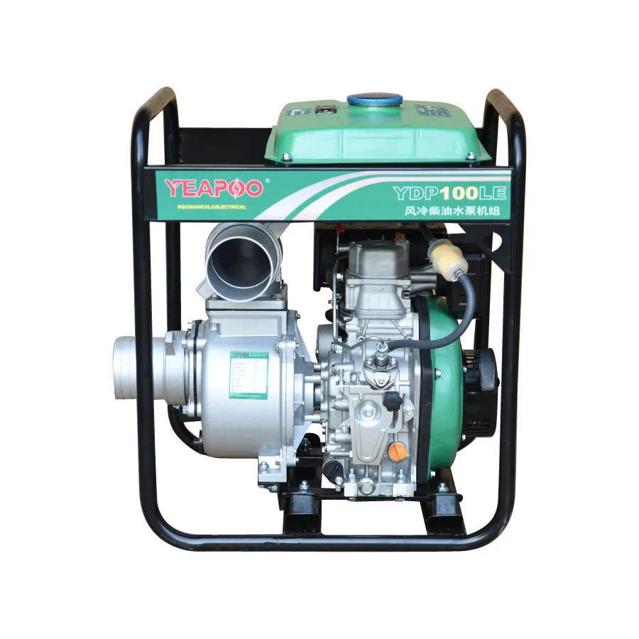 Новый водяной насос ручной работы YDP100BE 4-дюймовый одноцилиндровый центробежный алюминиевый дизельный водяной насос