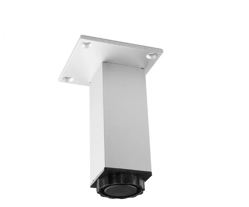 Регулируемые черно-белые квадратные трубки из алюминиевого сплава для нижней части шкафа, опорные ножки для дивана, кровати