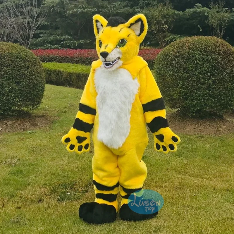 Fursuit Fox Dog Husky Mascot Costume Full Furry Cosplay Suit Ceremony Fancy Dress