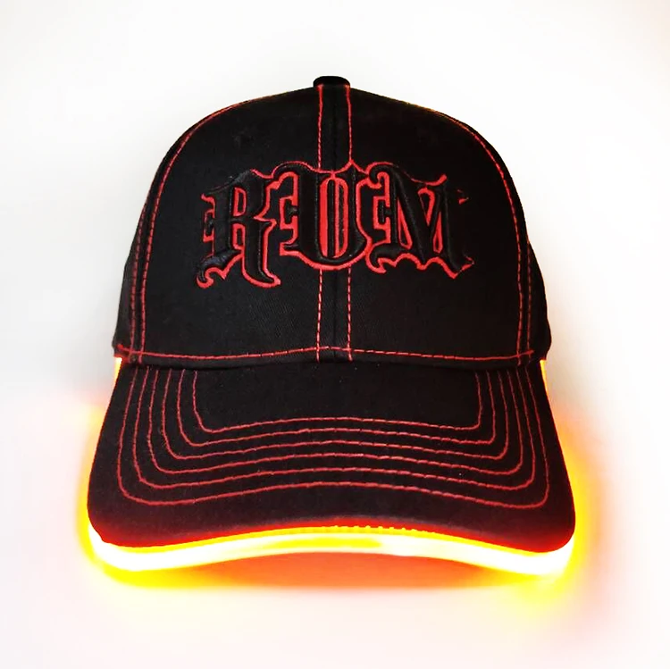 customized led Light Hat Rave Lighted Glow caps Stylish Flashing luminous LED baseball cap