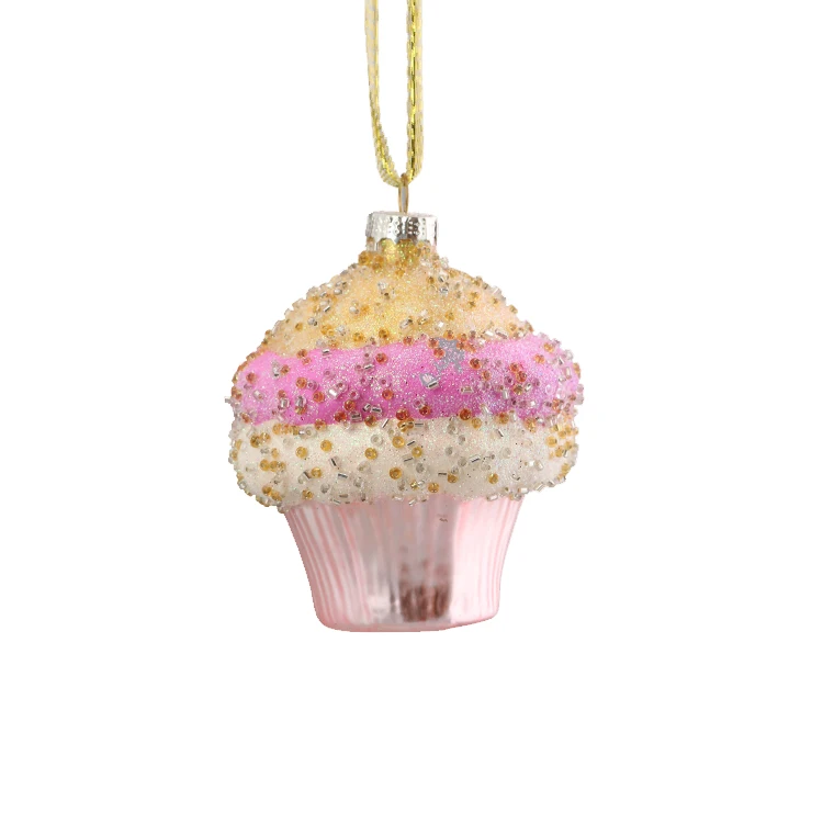 Креативные Мультяшные рождественские десертные серии персонализированные блестящие украшения для торта чашки подвешивания елки