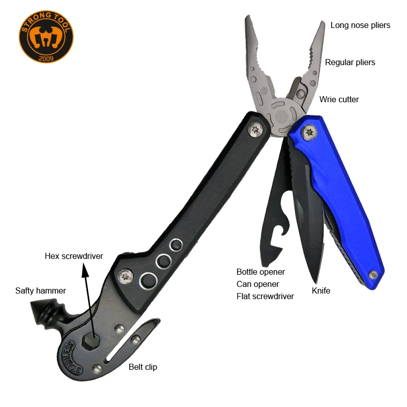 China Multi Tool Hammer White Survival Multifunctional Emergency Hammer for Outdoor Camping Cutting Stainless Steel