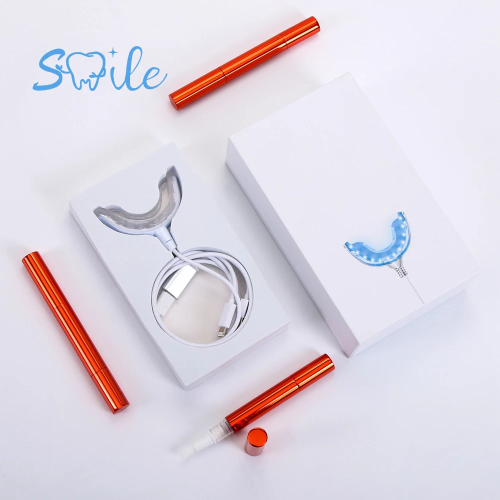 Professional Manufacturer USB Type C Teeth Whitening Kit With LED Light 2ml  Teeth Whitening Pen