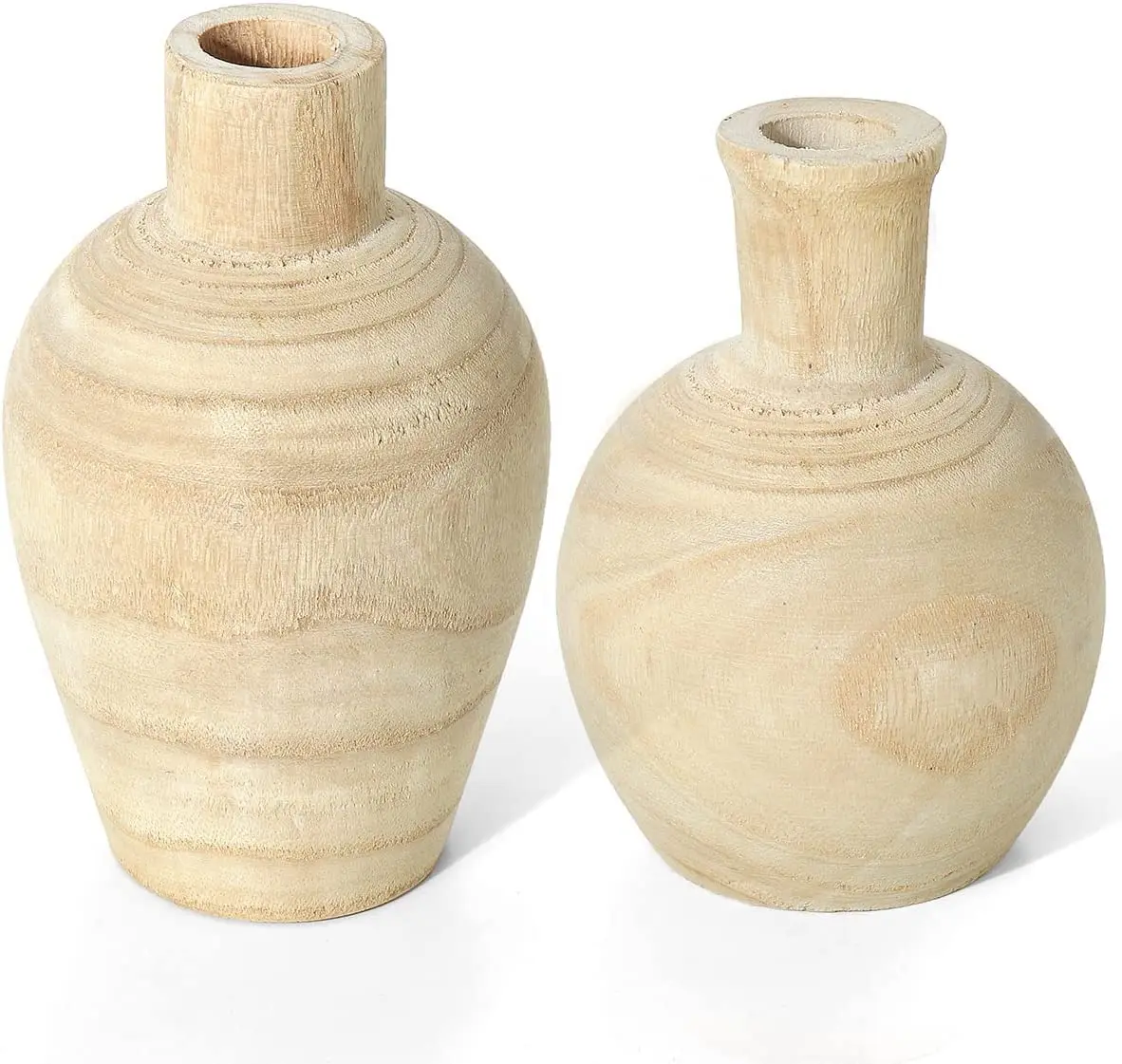 Деревянная ваза в стиле бохо, набор из 2 ВАЗ, деревенские вазы для декора гостиной