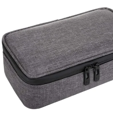 Temperature controlled reusable gel ice pack non-toxic n latex free dual polyester construction dual zipper insulin cooler case