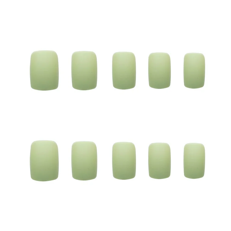 TikTok Web Celebrity Product 24 pcs Gradient Frosted Artificial Nails Glue Sticker Wholesale