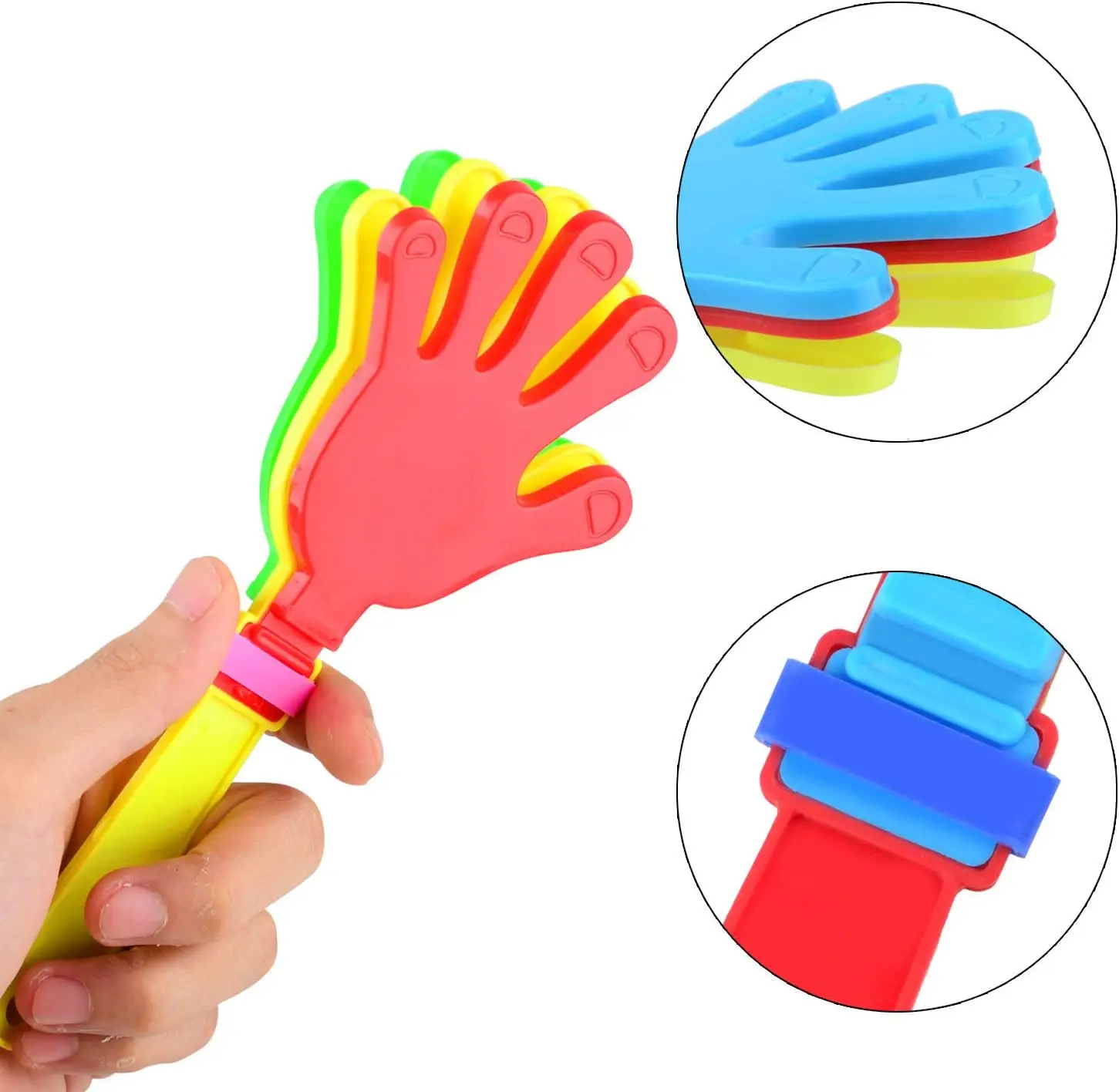 FOCUS Custom Logo Plastic Hnad Clapper Concert Party Festival Sports Hand Clapper Noise Maker Promotional Gift Event Supply